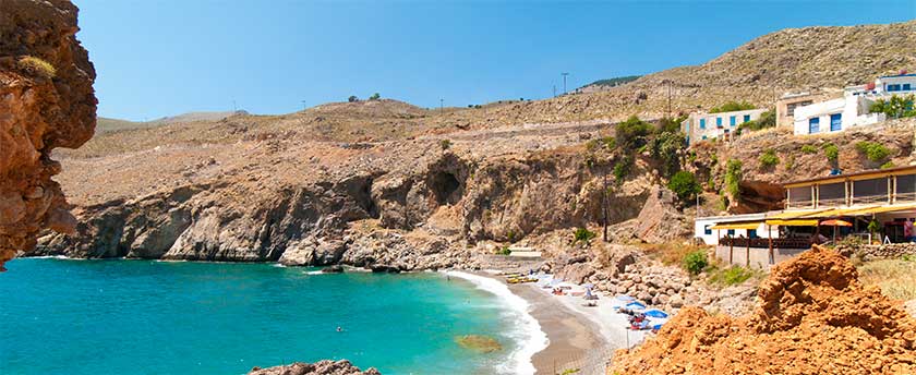 Vrisi Beach, Chora Sfakion, Sfakia, Crete, Greece