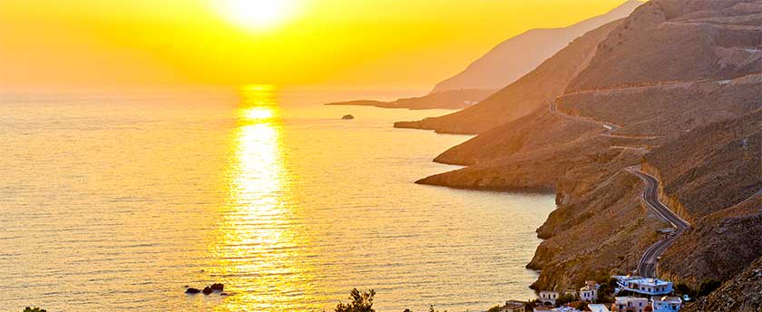 Sunset, Chora Sfakion, Sfakia, Crete, Greece