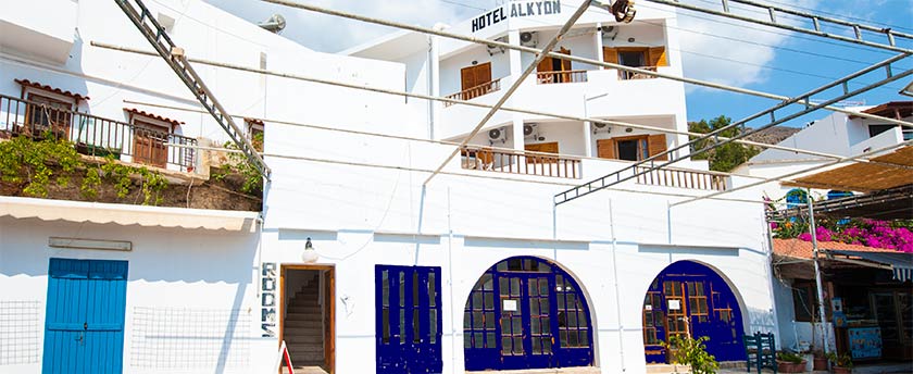 Hotel Alkyon sea view, Libyan sea, ferry, Sfakia, Crete